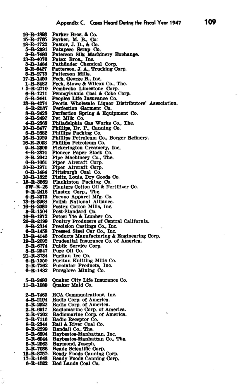 Source page 116 of NLRB FY1947 annual report