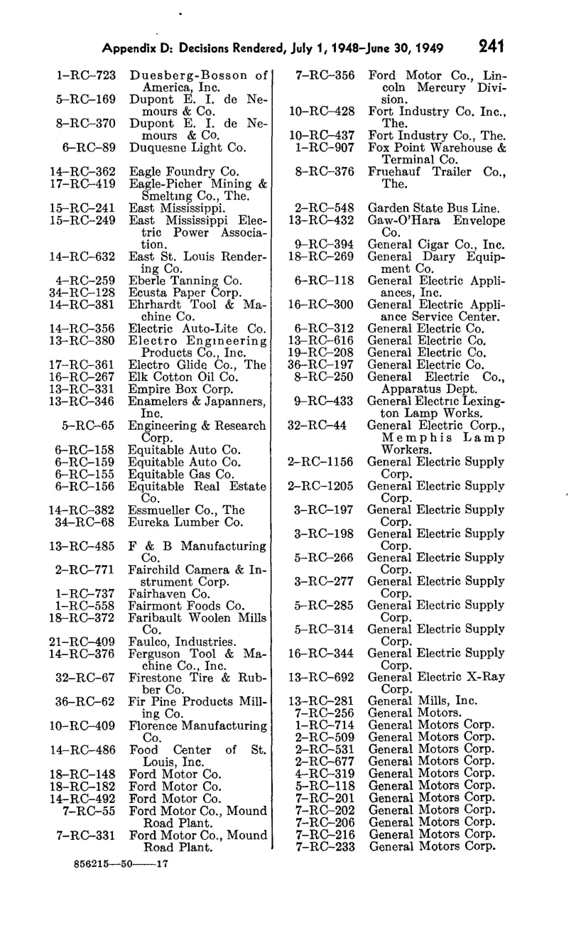 Source page 257 of NLRB FY1949 annual report