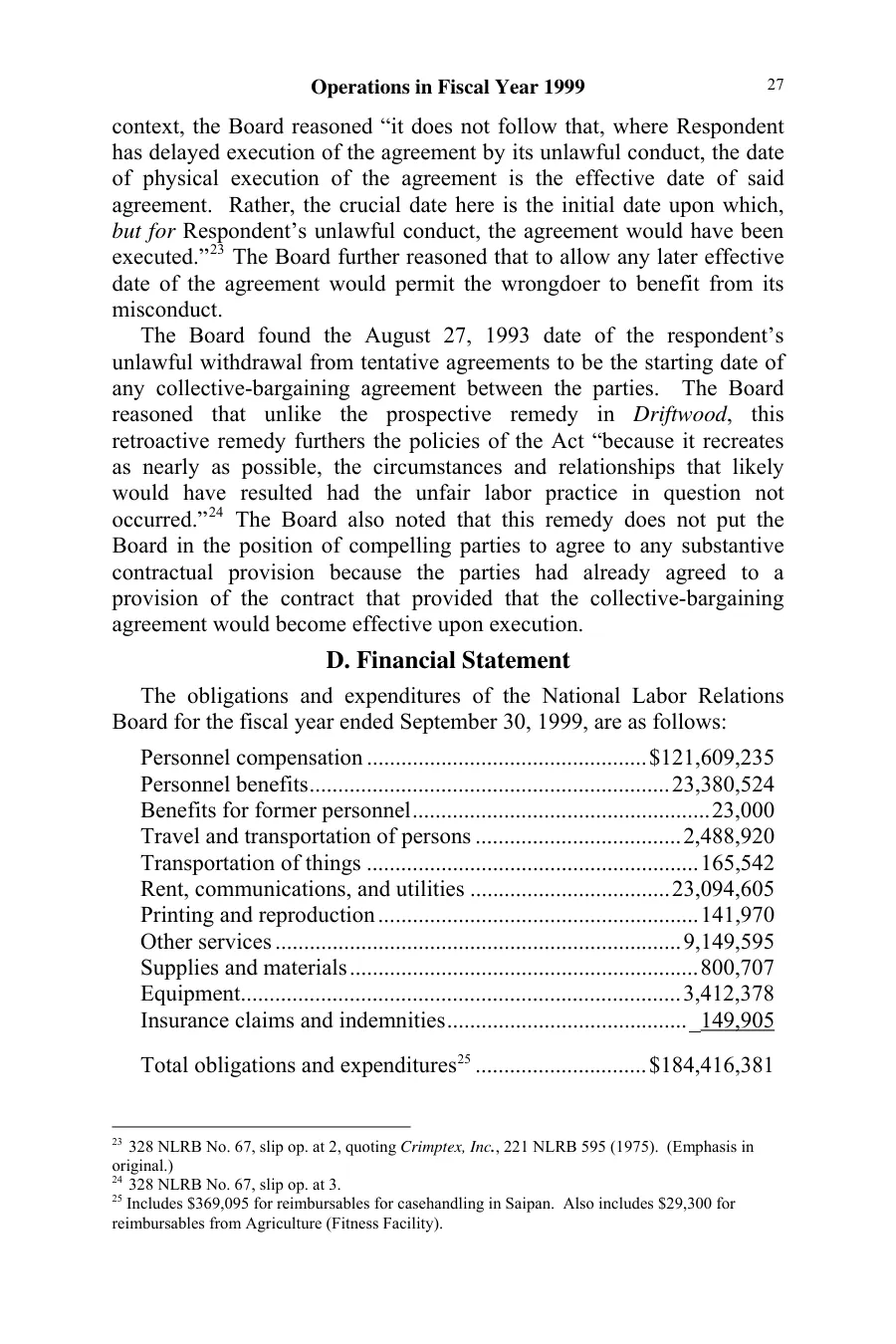 Source page 34 of NLRB FY1999 annual report