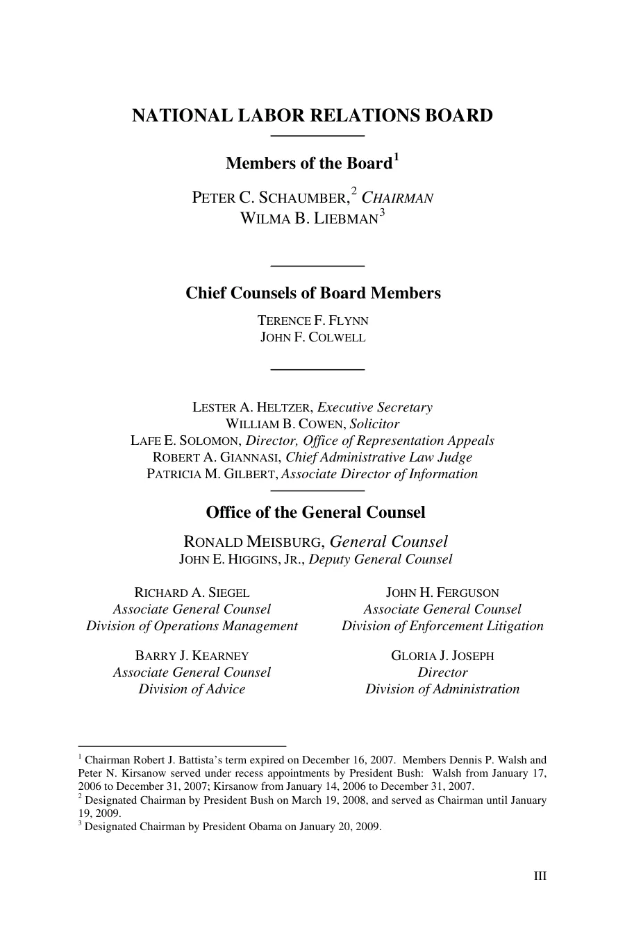Source page 1 of NLRB FY2008 annual report