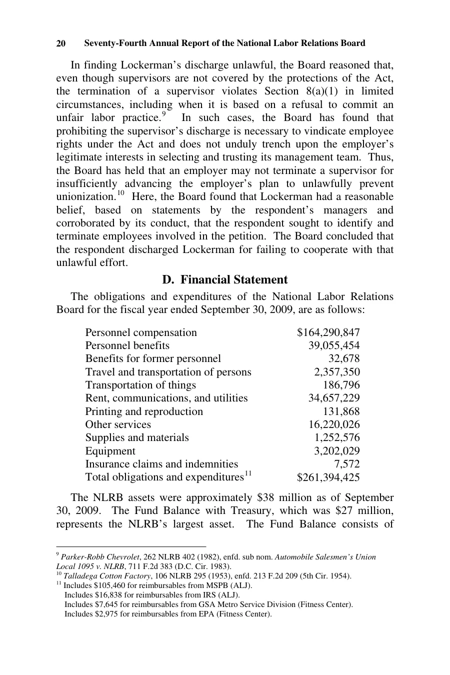 Source page 27 of NLRB FY2009 annual report