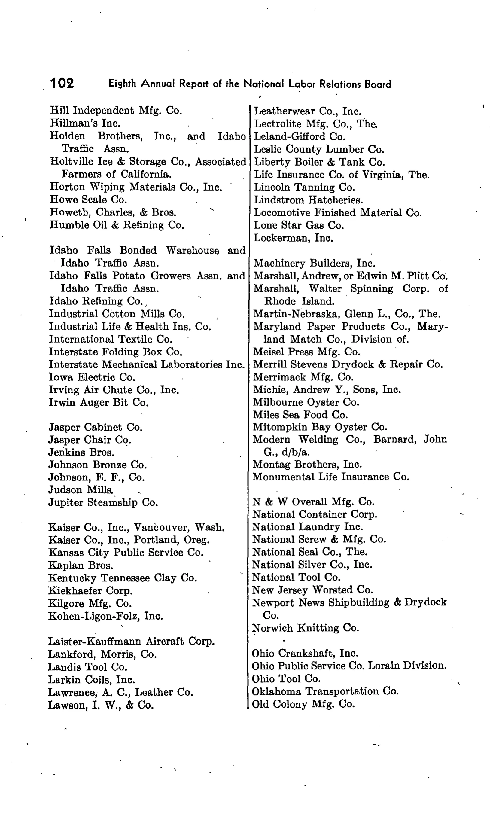 Source page 109 of NLRB FY1943 annual report