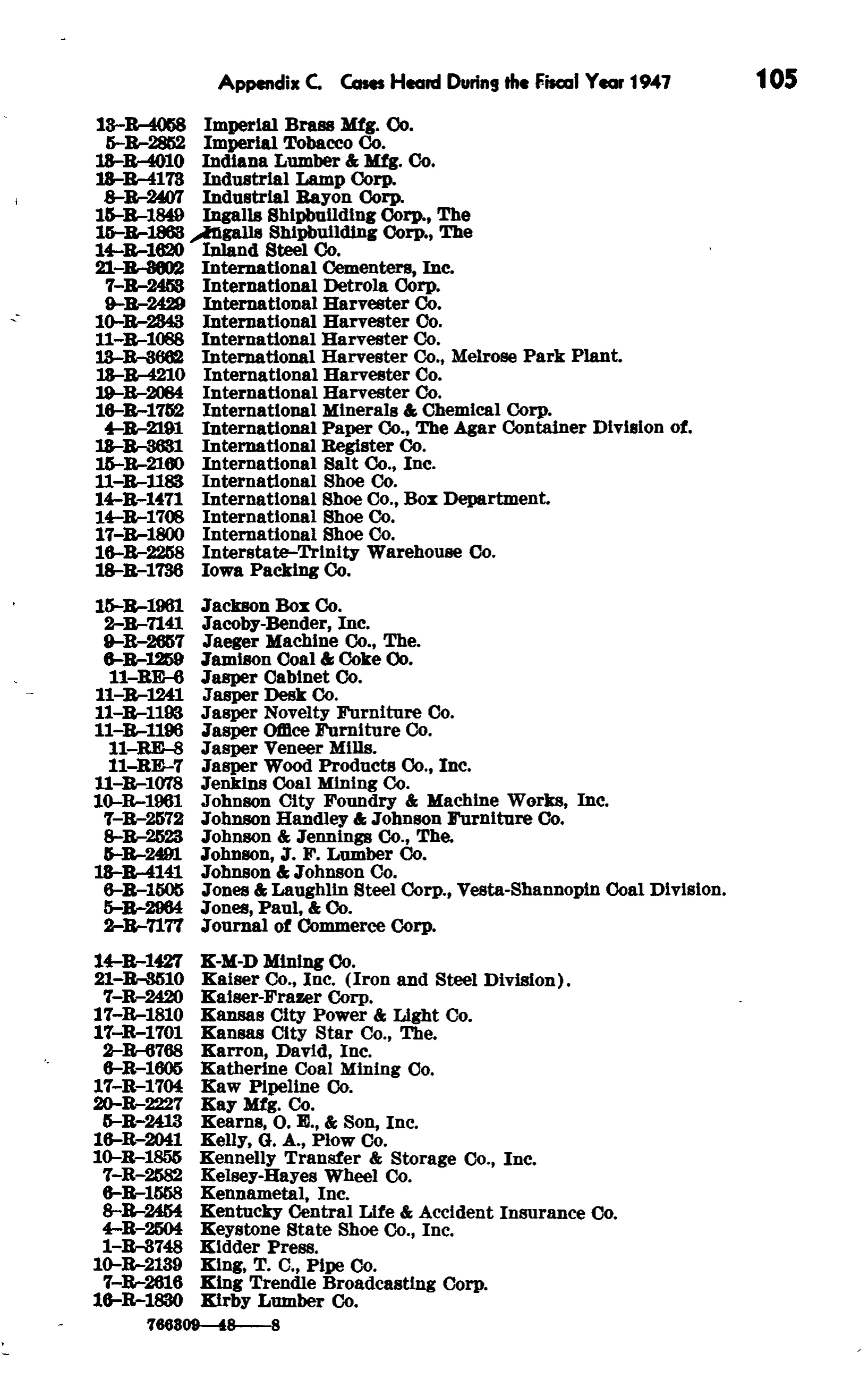 Source page 113 of NLRB FY1947 annual report